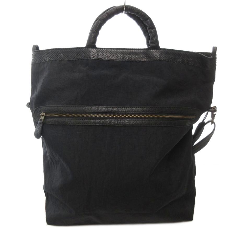 【新品同様】IBIZA イビザ　トートバッグ　ブラック　黒　オーストリッチ イビザ オーストリッチ トート 美品 Ibiza ブラック イビサ