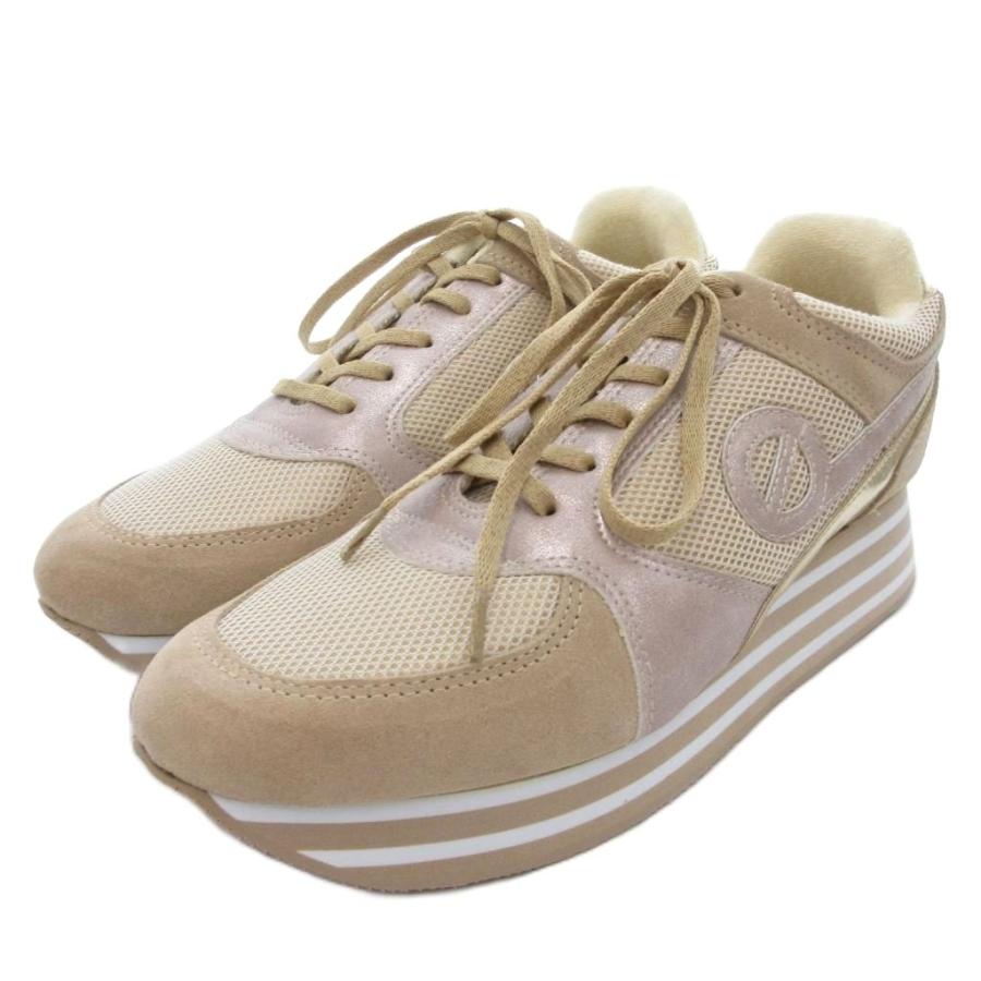 【中古】ノーネーム NO NAME 美品 18 パルコジョガー スニーカー シューズ 厚底 40 ベージュ /JS ■GY44 レディース ノーネーム NO NAME 美品 18 パルコジョガー スニーカー シューズ 厚底