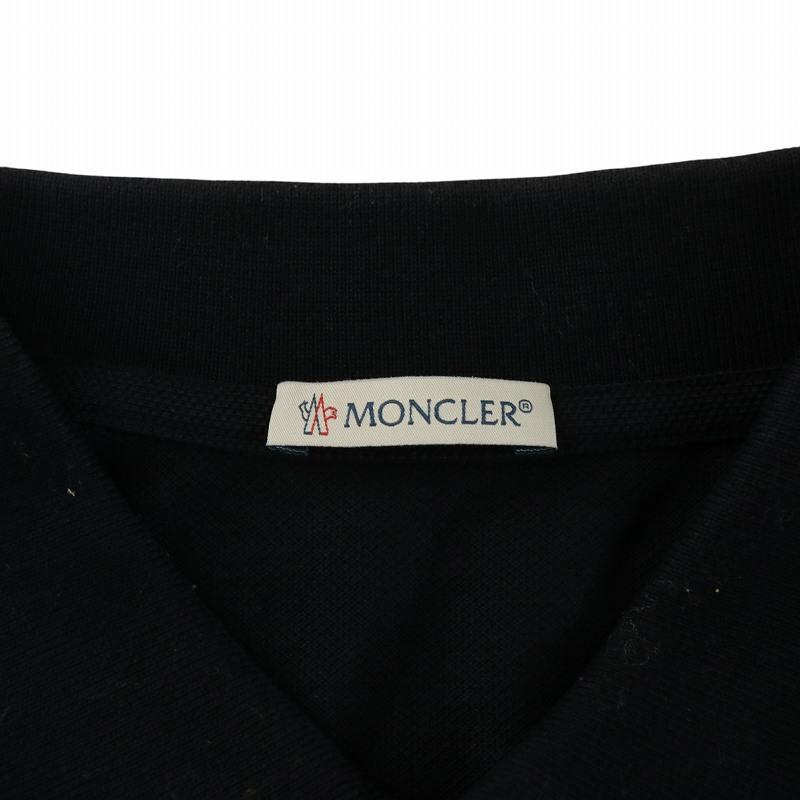 MONCLER モンクレール ポロシャツ 半袖 ロゴ ワッペン M 紺