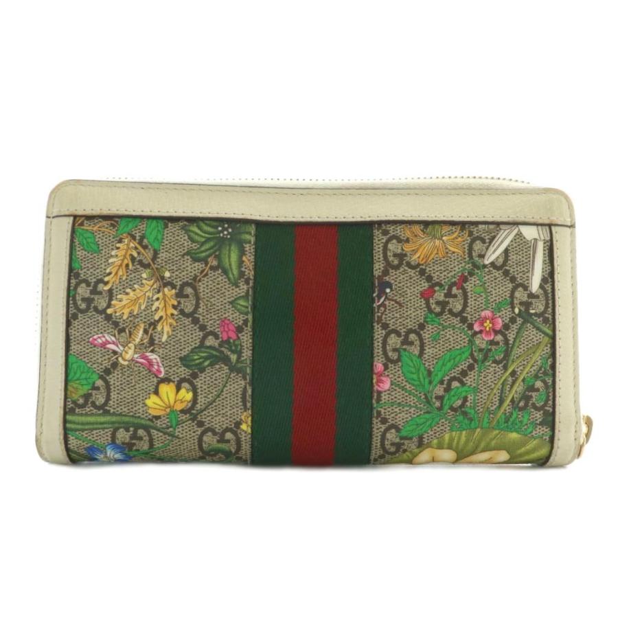 GUCCI オフィディア フローラ GGマーモント 長財布 ラウンドファスナー 