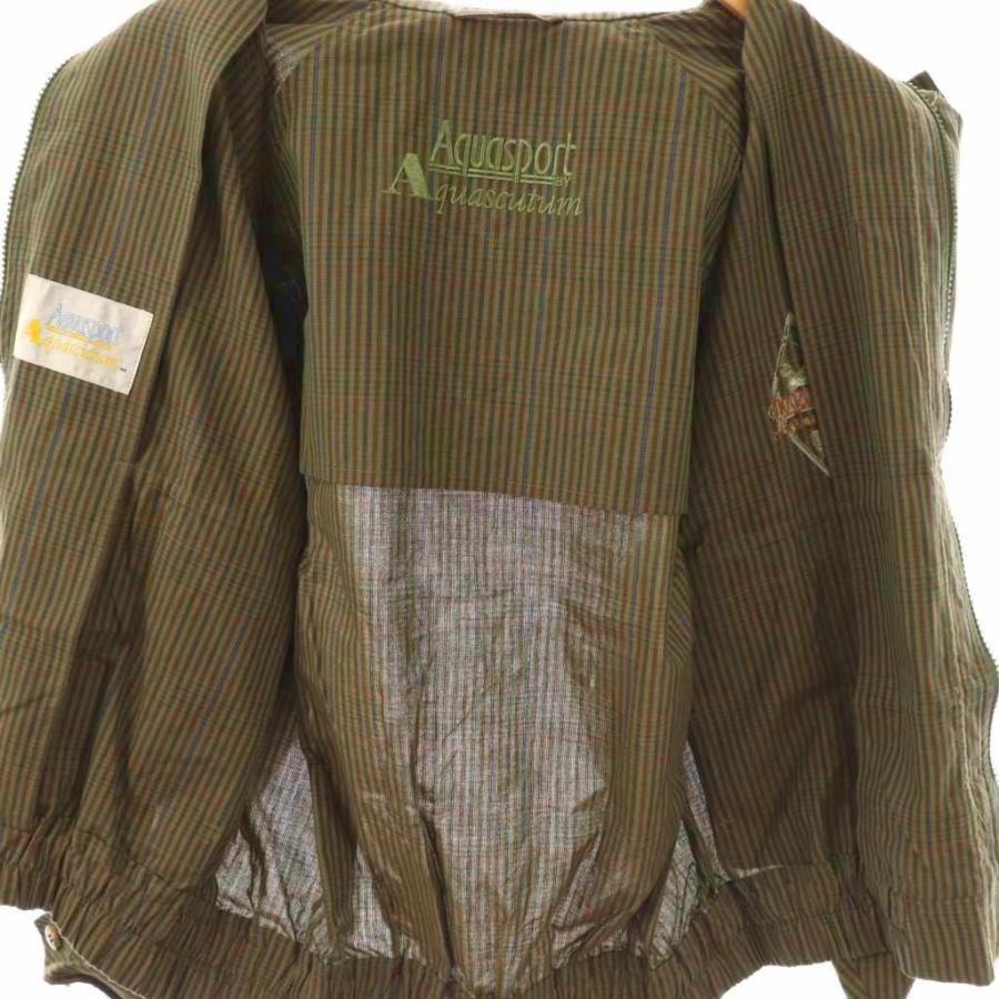 アクアスキュータム ブルゾン 英国製 リバーシブル チェック ジャケット アクアスキュータム ブルゾン 英国製 リバーシブル チェック