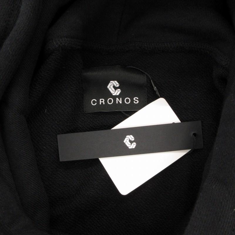 【新品・未使用】クロノス CRONOS フーディパーカー ブラック×ベージュ CRONOS DOUBLE STRIPES ZIP HOODIE【BLACK×WHITE】