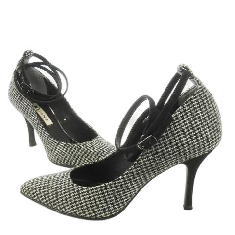 DIANA ダイアナ UNDER LINE アンクルストラップパンプス ツイード