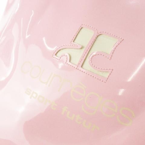 クレージュ courreges トートバッグ ハンドバッグ エナメル レザー 革