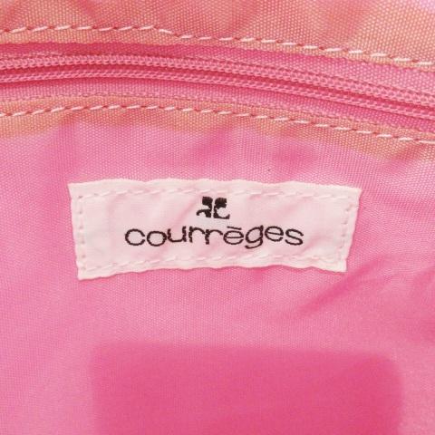 クレージュ courreges トートバッグ ハンドバッグ エナメル レザー 革
