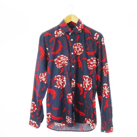 ハイドロゲン HYDROGEN コットンシャツ 長袖 ホリゾンタルカラー