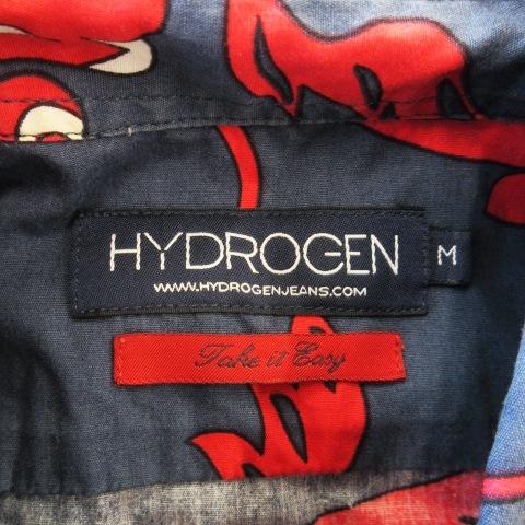 ハイドロゲン HYDROGEN コットンシャツ 長袖 ホリゾンタルカラー