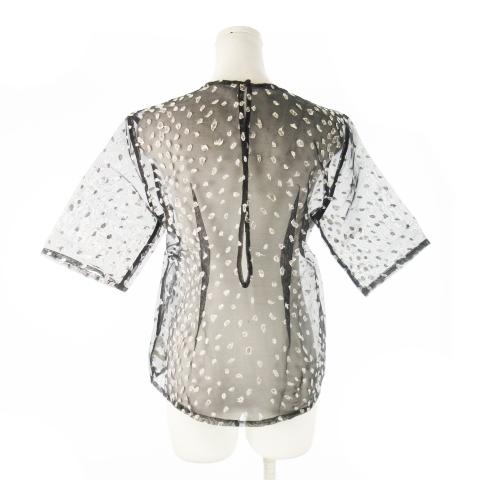 ラインヴァンド LEINWANDE Deer Washi Organgy Top Black シアー