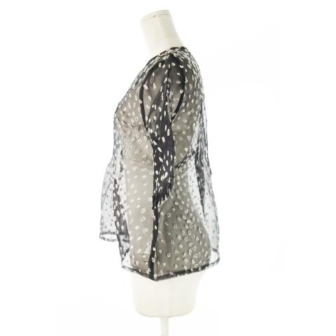 ラインヴァンド LEINWANDE Deer Washi Organgy Top Black シアー