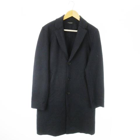 新品同様 タグ付 ZARA ロング ウール チェスター コート XL ネイビー 新品同様 タグ付 ZARA ロング ウール チェスター コート XL ネイビー