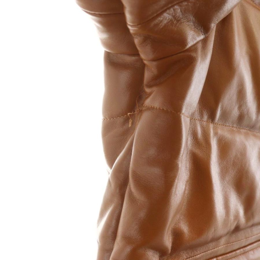 Curphey レザー ダウンジャケット シープスキン 3XL 茶 ブラウン