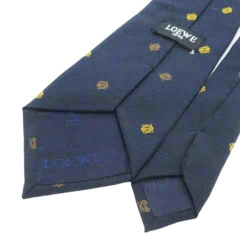 LOEWE（ロエベ） ネクタイ レギュラー 総柄 シャドーストライプ ロゴ
