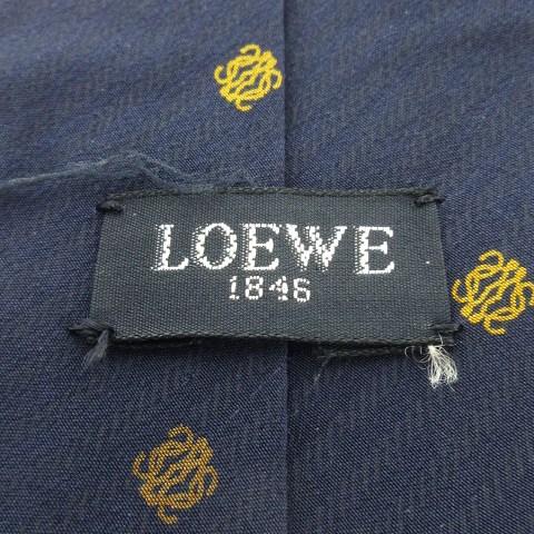 LOEWE（ロエベ） ネクタイ レギュラー 総柄 シャドーストライプ ロゴ