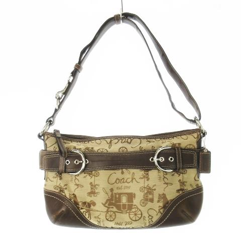 COACH（コーチ） ショルダーバッグ キャンバス レザー 革 ロゴ
