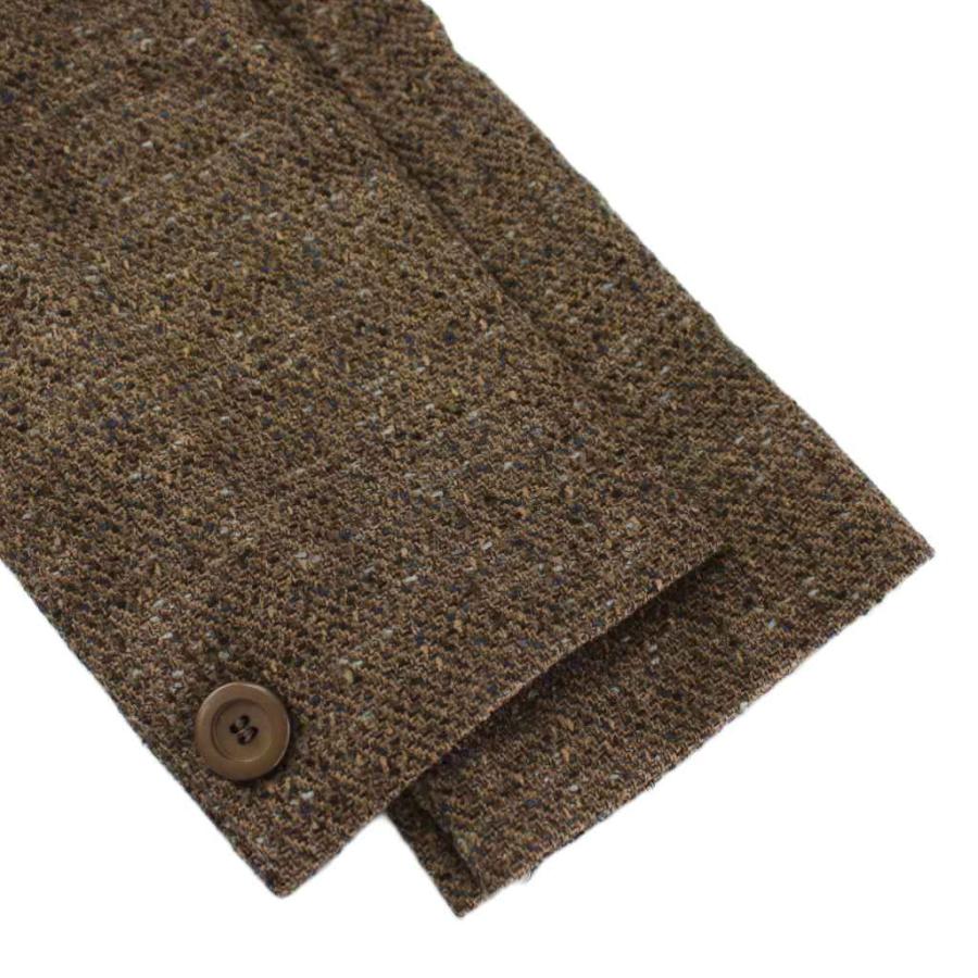 【中古】クリスチャンディオール プレタポルテ ヴィンテージ ツイード テーラード ジャケット ウール ダブル 2B M 茶 Christian Dior（クリスチャン・ディオール） プレタポルテ