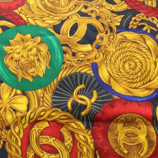 CHANEL（シャネル） 大判 スカーフ ストール 絹 シルク ロゴ ココ