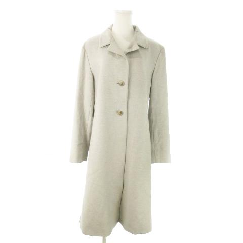【中古】ジルサンダー JIL SANDER チェスターコート ロング アンゴラ混 無地 38 M ライトグレー /AO11 ■GY99 ジルサンダー JIL SANDER チェスターコート ロング アンゴラ混 無地 38