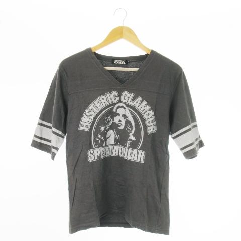 HYSTERIC GLAMOURポロシャツHYSTERIC 9 ブラック×グレー HYSTERIC GLAMOUR（ヒステリックグラマー）の「HYSTERIC 9 シャツ