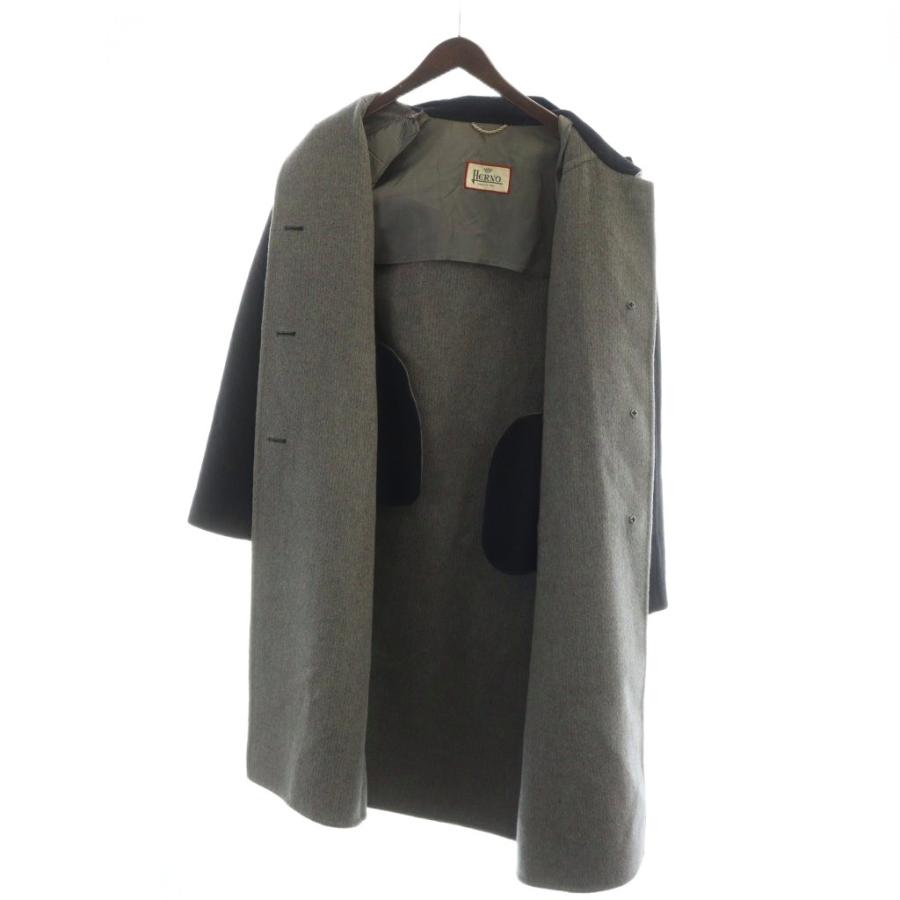ヘルノ HERNO ヴィンテージ ロングコート ステンカラー 長袖 ウール