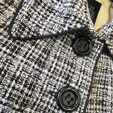 CECIL McBEE（セシルマクビー） ツイードコート ステンカラー 七分袖 