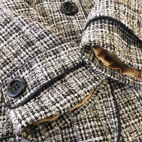 CECIL McBEE（セシルマクビー） ツイードコート ステンカラー 七分袖 