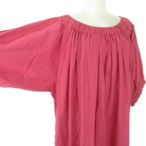 サラマリカ sara mallika ロングワンピース 五分袖 リボン ボリューム