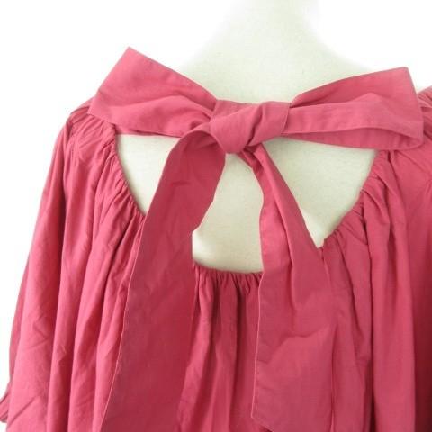 サラマリカ sara mallika ロングワンピース 五分袖 リボン ボリューム  