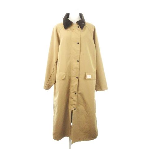 ジャバ JAVA 配色ワークロングコート ジップアップ 襟コーデュロイ