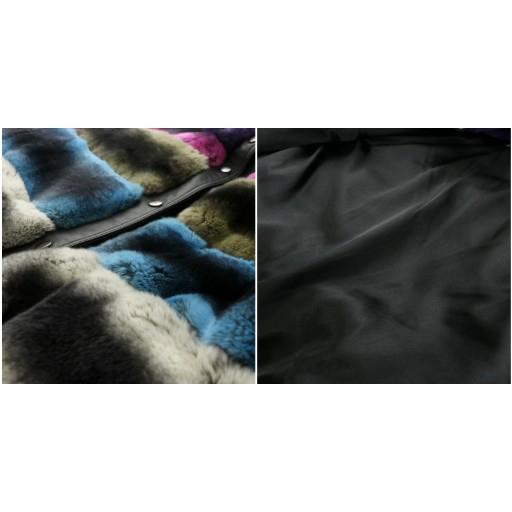 アダージェット adagietto ファーコート ハーフ ミドル レザー 皮革