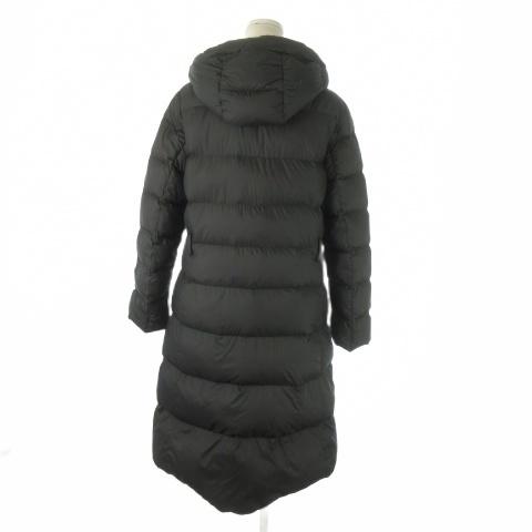 ★UNIQLO★L★黒ロングダウンコート★フード付★脇裾スリット有★ダウン90 ユニクロ（UNIQLO） ロングダウンコート L 黒 ブラック フード付き