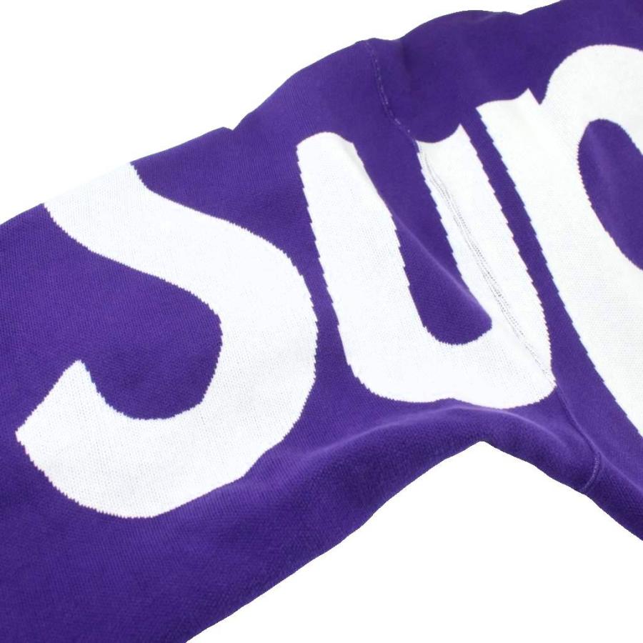 【中古】シュプリーム SUPREME 23AW BIG LOGO JACQUARD HOODED SWEATSHIRT パーカー スウェット XL パープル 紫 Supreme（シュプリーム） SUPREME 23AW BIG LOGO JACQUARD HOODED