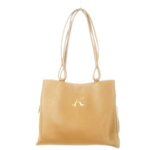 Kitamura（キタムラ） トートバッグ レザー ロゴ ポーチ付き 茶