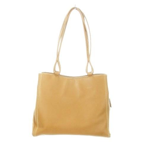 Kitamura（キタムラ） トートバッグ レザー ロゴ ポーチ付き 茶