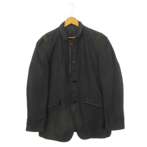 テリット TERRIT ATELIER ジャケット 50 黒 ブラック スタンドカラー 