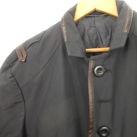 テリット TERRIT ATELIER ジャケット 50 黒 ブラック スタンドカラー 