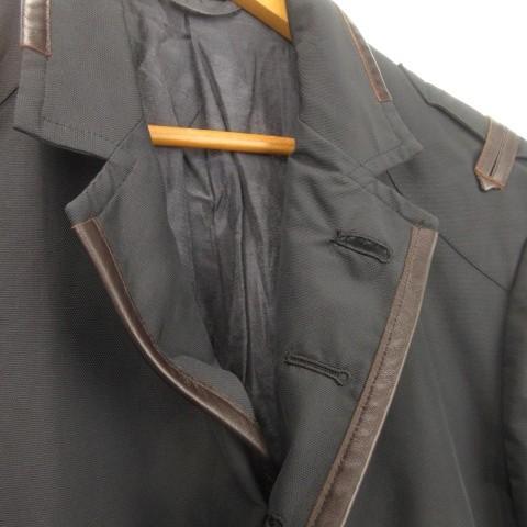 テリット TERRIT ATELIER ジャケット 50 黒 ブラック スタンドカラー 