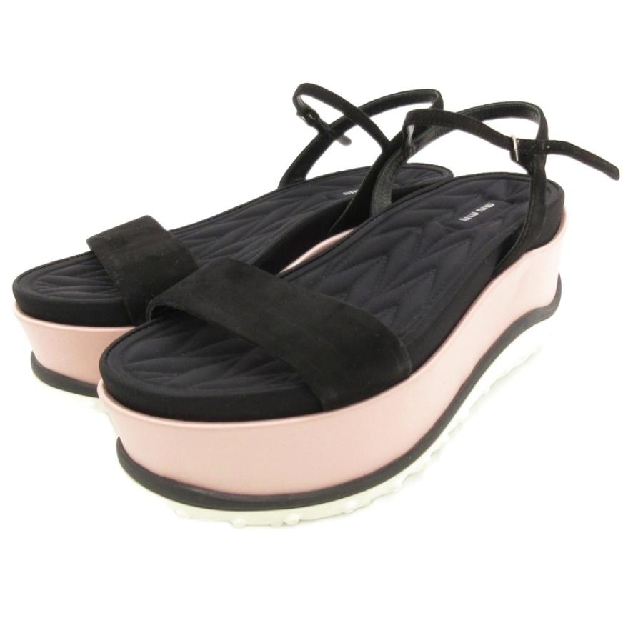 miu miu（ミュウミュウ） スポーツサンダル ストラップ 厚底 37 ピンク