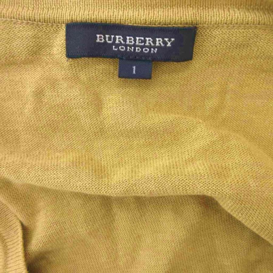 BURBERRY LONDON レーヨン リネン ニット ロングカーディガン 4 バーバリー ロンドン BURBERRY LONDON ロングカーディガン ニット ロゴ