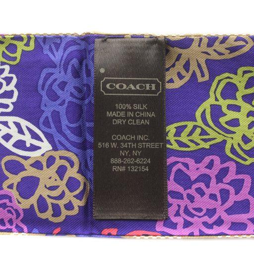 COACH（コーチ） スカーフ スキニースカーフ 絹 シルク シグネチャー