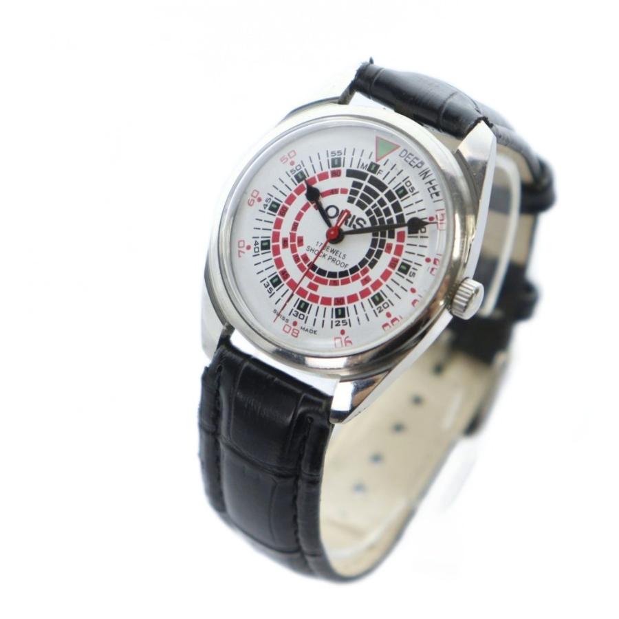 稼働 ORIS 手巻き 腕時計 17石 7305 SS 防水 耐衝撃 腕時計 ORIS 手巻き時計 7305 ボーイズ 17JEWELS ビンテージ 稼動品 老舗ORIS