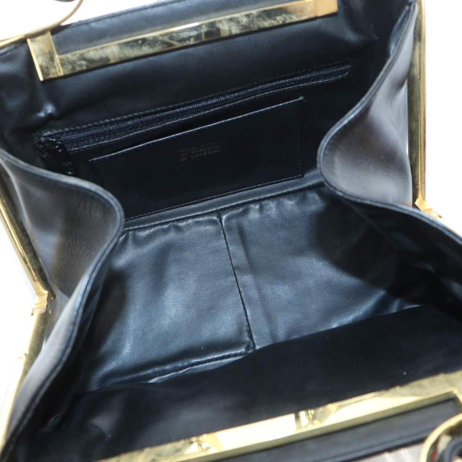 ロベルタディカメリーノ　ベルベット ハンドバッグ 黒 ゴールド金具 ロベルタディカメリーノ Roberta di Camerino トートバッグ ゴールド
