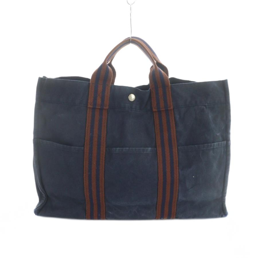 エルメス トートバッグ フールトゥMM キャンバス ネイビー ハンドバッグ HERMES（エルメス） フールトゥMM トートバッグ ハンド キャンバス