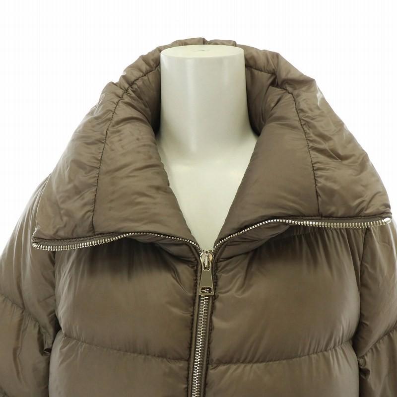 モンクレール MONCLER ANET アネット ダウンジャケット スタンドカラー ロゴ 00 XS 茶 ブラウン A20934638449 ■GY18 /MQ レディースの画像