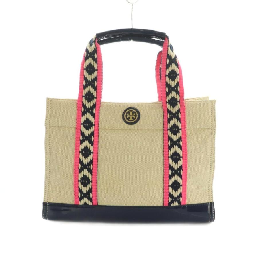 トリーバーチ　ハンドバッグ TORY BURCH（トリーバーチ） トートバッグ キャンバス エナメル 切替