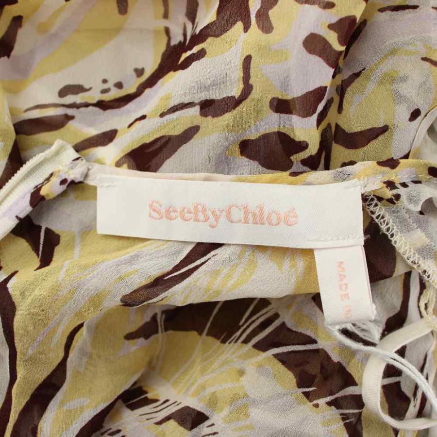 【大きいサイズ】 SEE BY CHLOE シルクワンピース 【新品未使用】【タグ付き】 SEE BY CHLOE / シーバイクロエ | コットン シルク 総柄 ボリューム