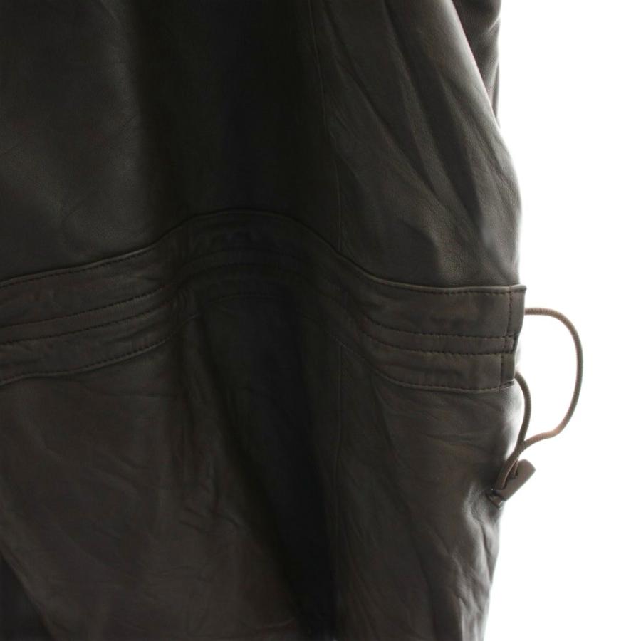 高級　PAPAS papas パパス コーデュロイ ラムレザー ジャケット　羊革 パパス Papas レザージャケット 羊革 ラムレザー M 茶 ブラウン ステン