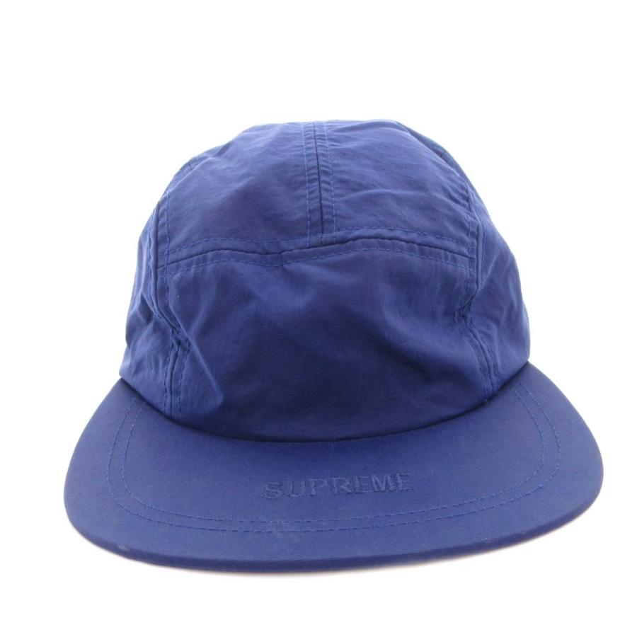 SUPREME シュプリーム　ネイビー　ナイロンキャップ Supreme（シュプリーム） ナイロン 帽子 キャップ ロゴ刺繍 USA製 紺