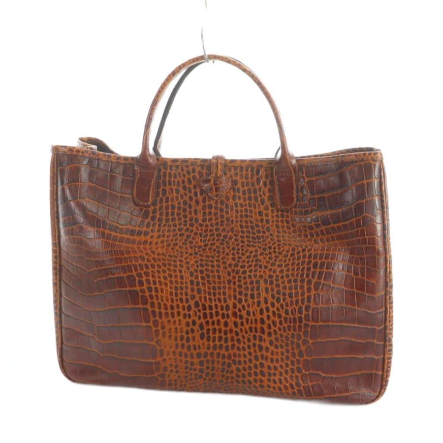 LONGCHAMP（ロンシャン） ロゾ トートバッグ ハンド クロコ型押し 