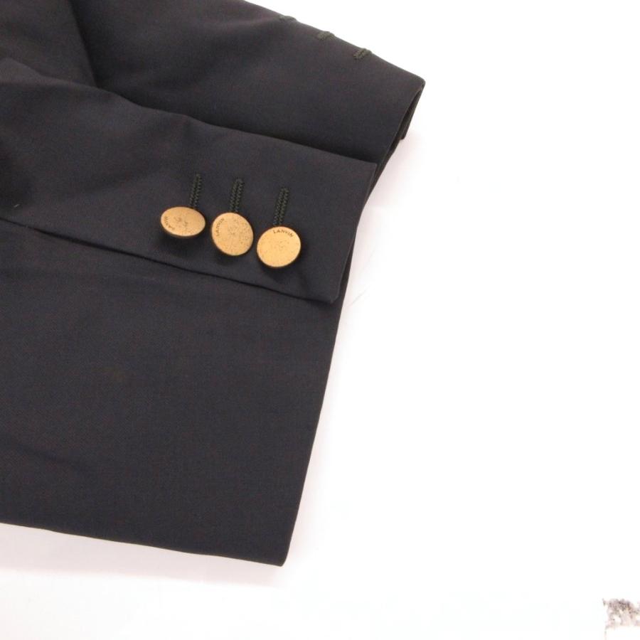 ランバン LANVIN ヴィンテージ テーラードジャケット ブレザー 紺ブレ 