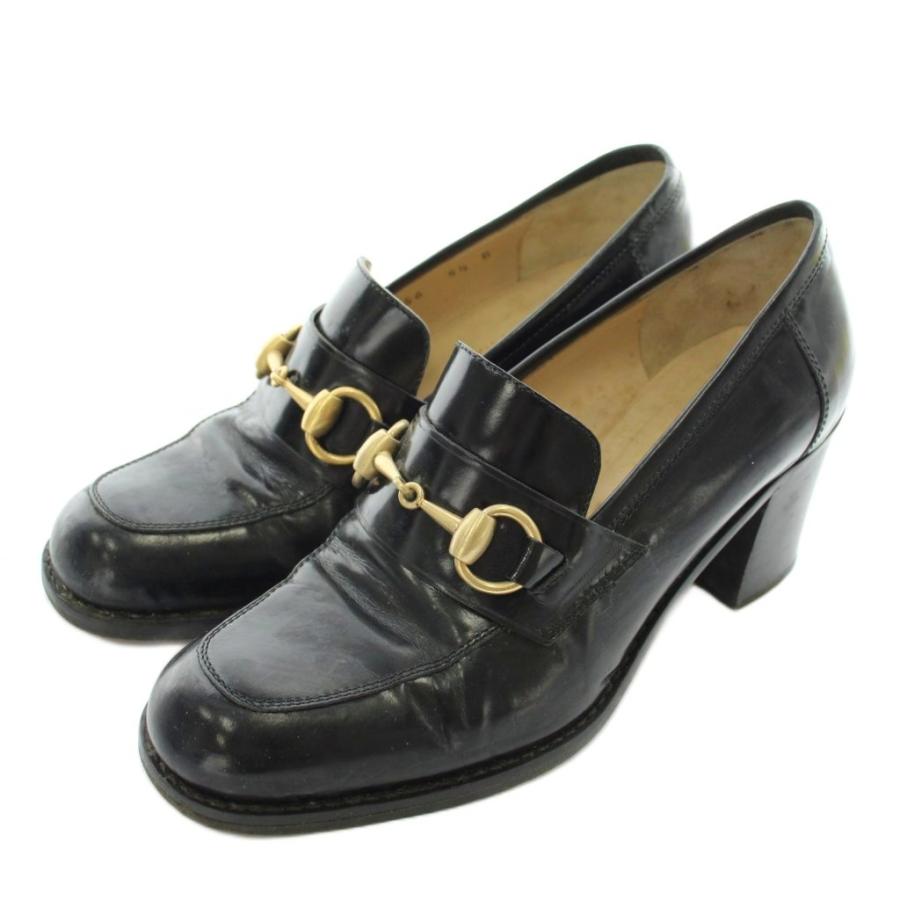 GUCCI（グッチ） パンプス ローファー レザー ラウンドトゥ チャンキー